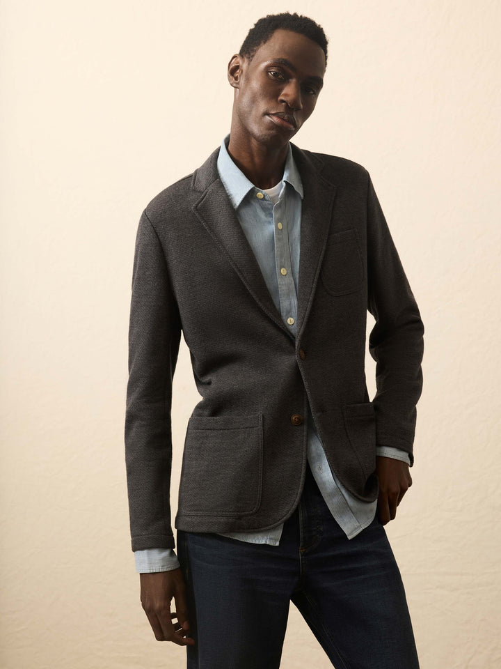M Inlet Knit Blazer-Black Sky