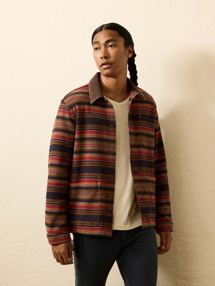 high ridge twill studio jacket-night time fire stripe