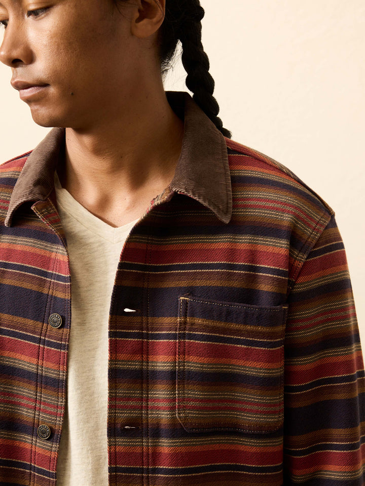 high ridge twill studio jacket-night time fire stripe