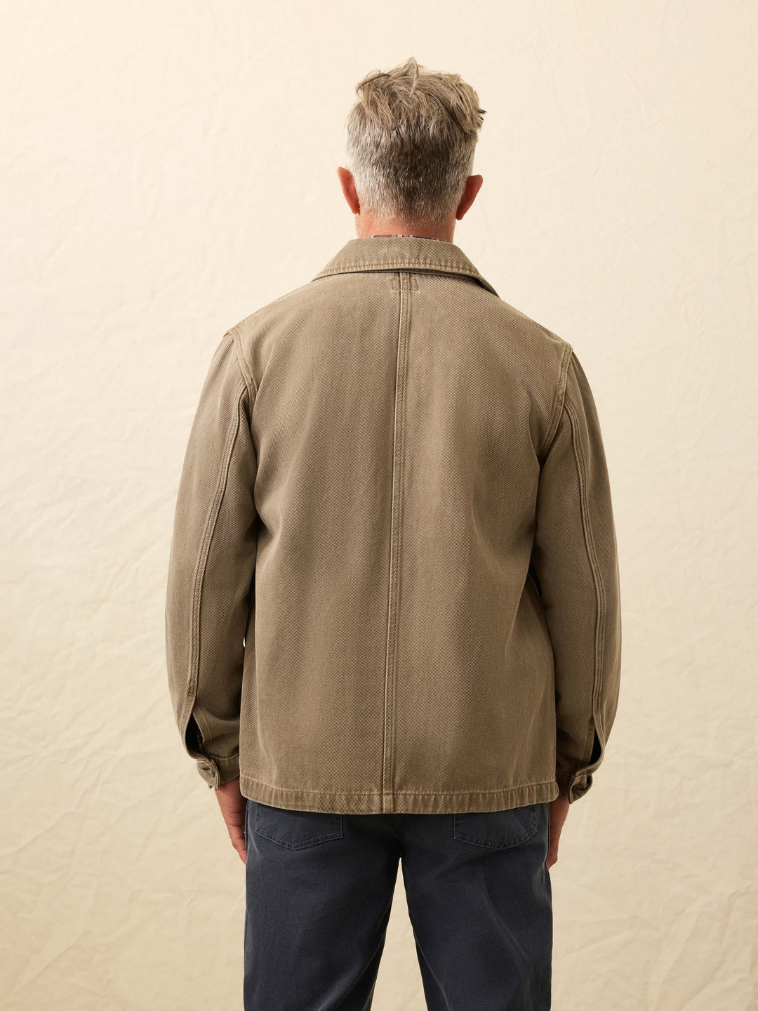 high ridge twill studio jacket-almond hill wash