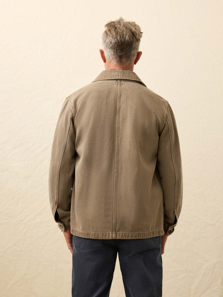 high ridge twill studio jacket-almond hill wash