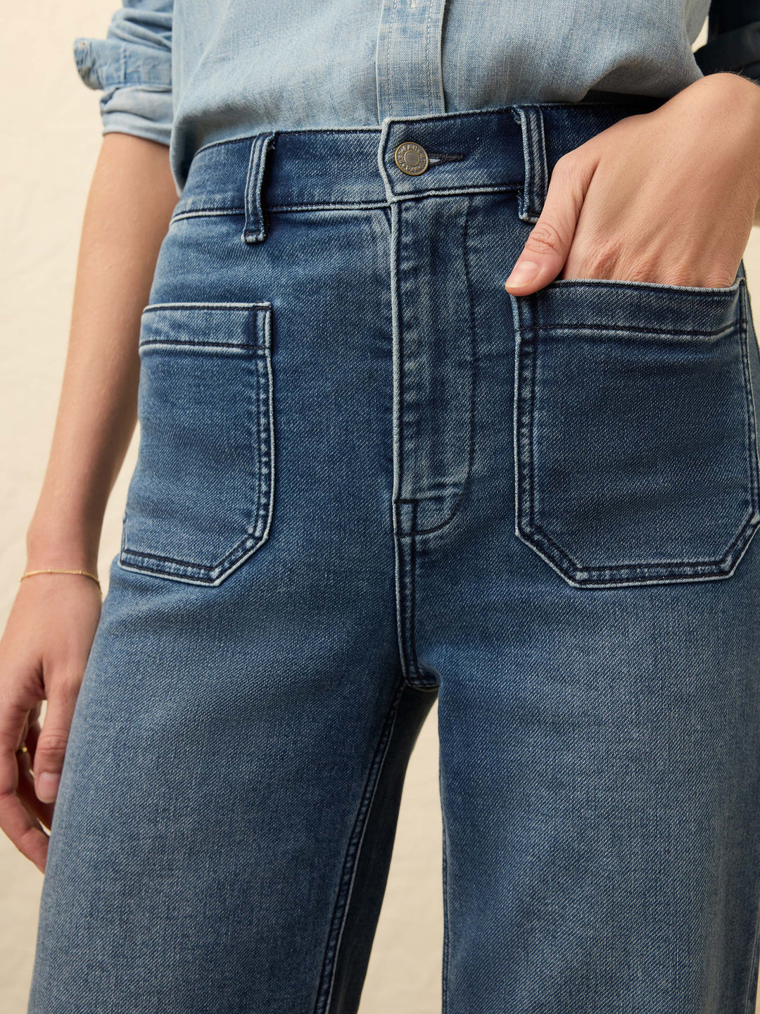 Stretch Terry Patch Pocket Ankle-Riverton