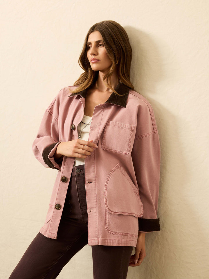 sunwashed canvas barn jacket-nostalgia rose