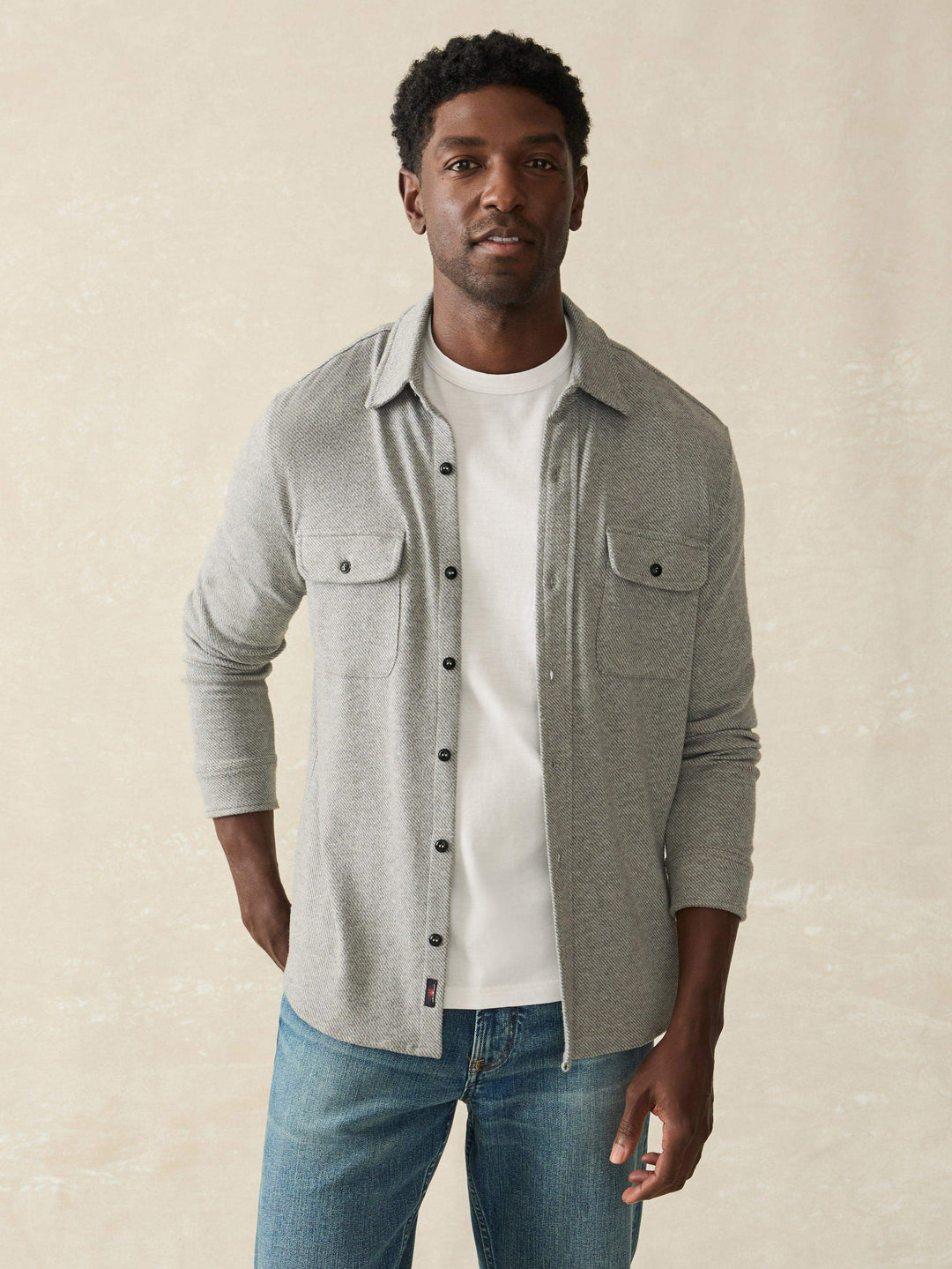 legend sweater shirt-fossil grey twill