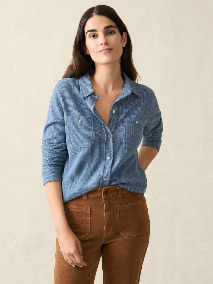 legend sweater shirt-glacier blue twill
