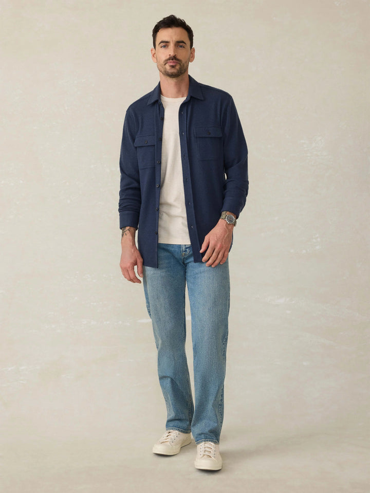 legend sweater shirt-brighton navy twill
