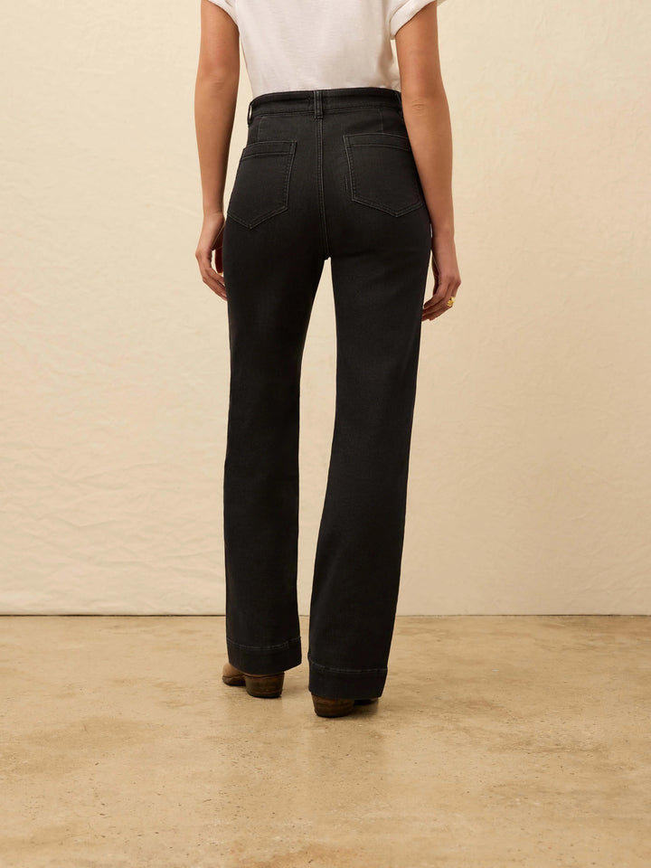 Stretch Terry Patch Pocket Pant-Onyx Black