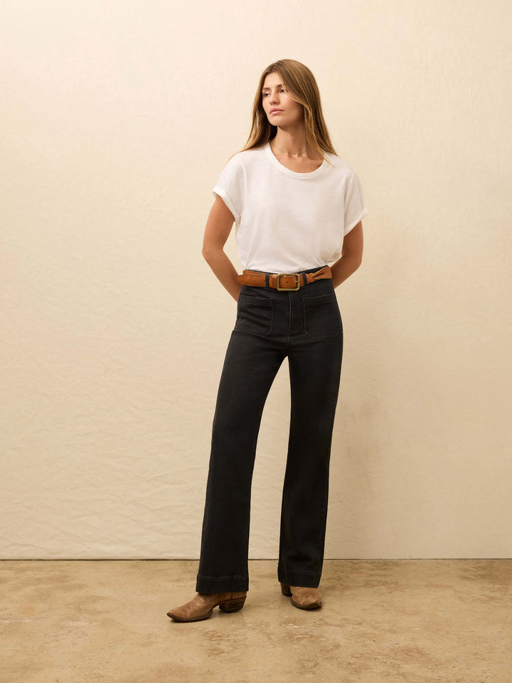 Stretch Terry Patch Pocket Pant-Onyx Black
