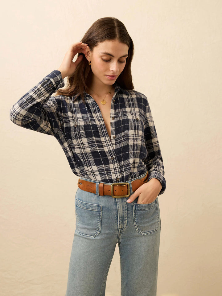 legend sweater shirt-sapphire lake plaid