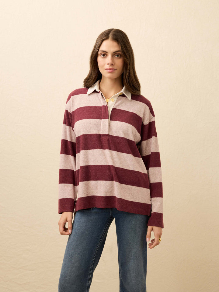 Legend Sweater Rugby Popover-Deep Red Rugby