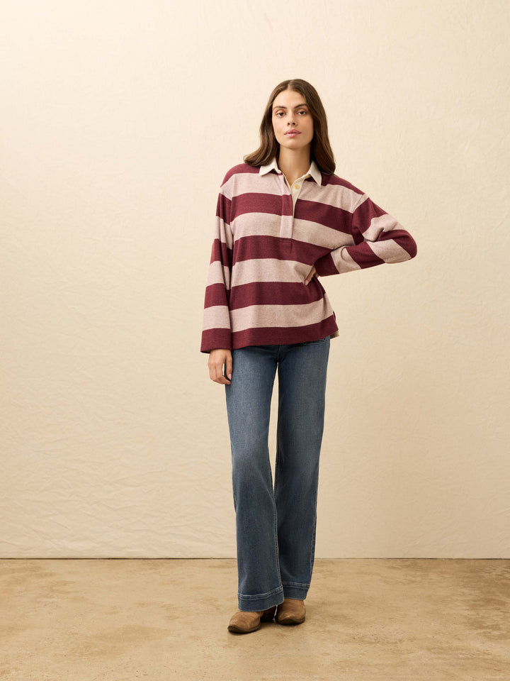 Legend Sweater Rugby Popover-Deep Red Rugby