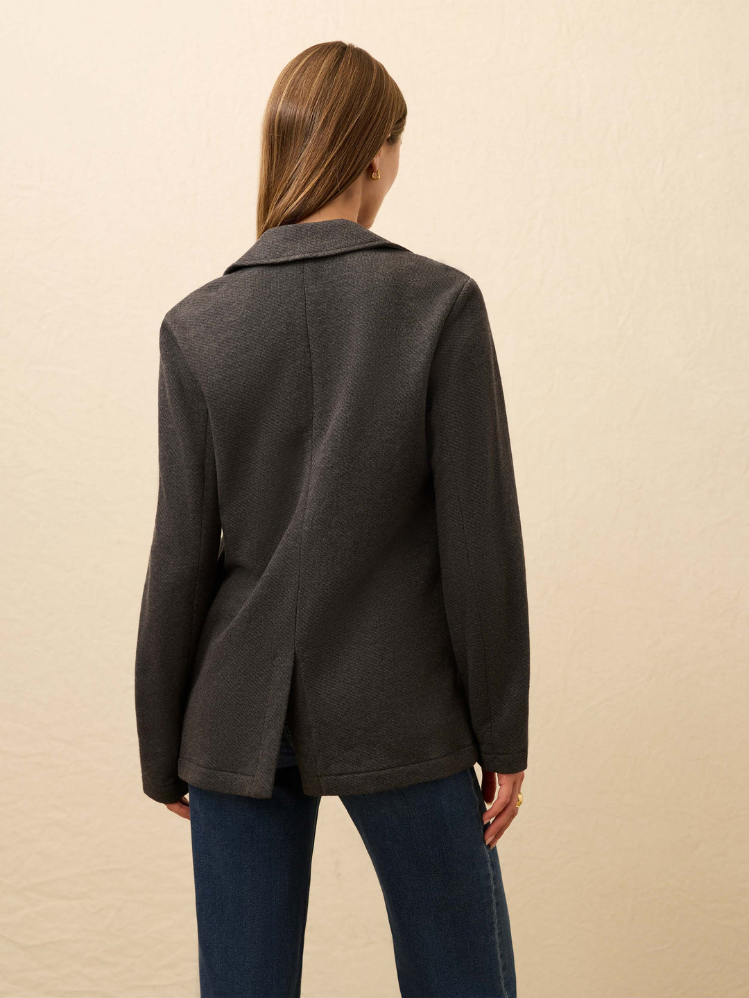 Inlet Knit Blazer-black sky melange