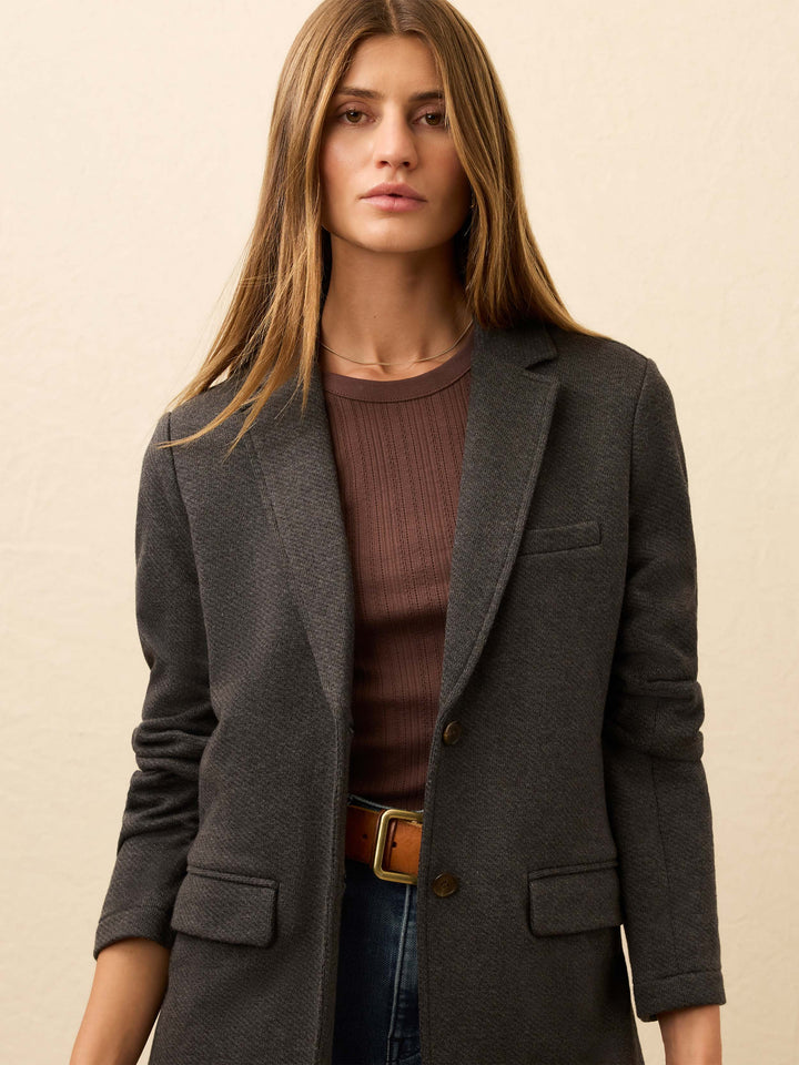 Inlet Knit Blazer-black sky melange