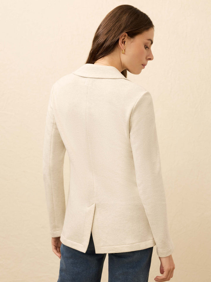 Inlet Knit Blazer-Light Oatmeal Melange 25