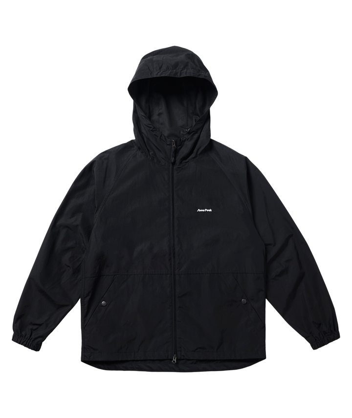 Light Mountain Cloth Zip Up Parka-Black