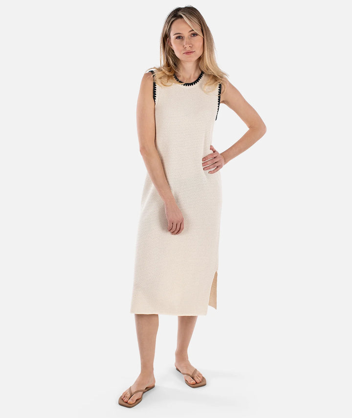 Bloom Knit Dress-Ivory