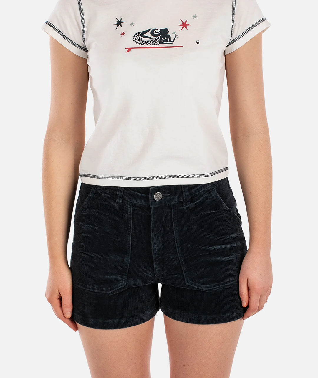 Wale Corduroy Short-Navy