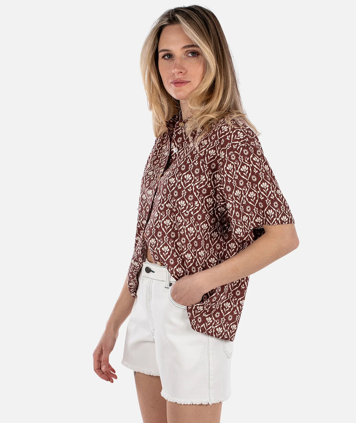 Cape Cod Linen Shirt-Rust