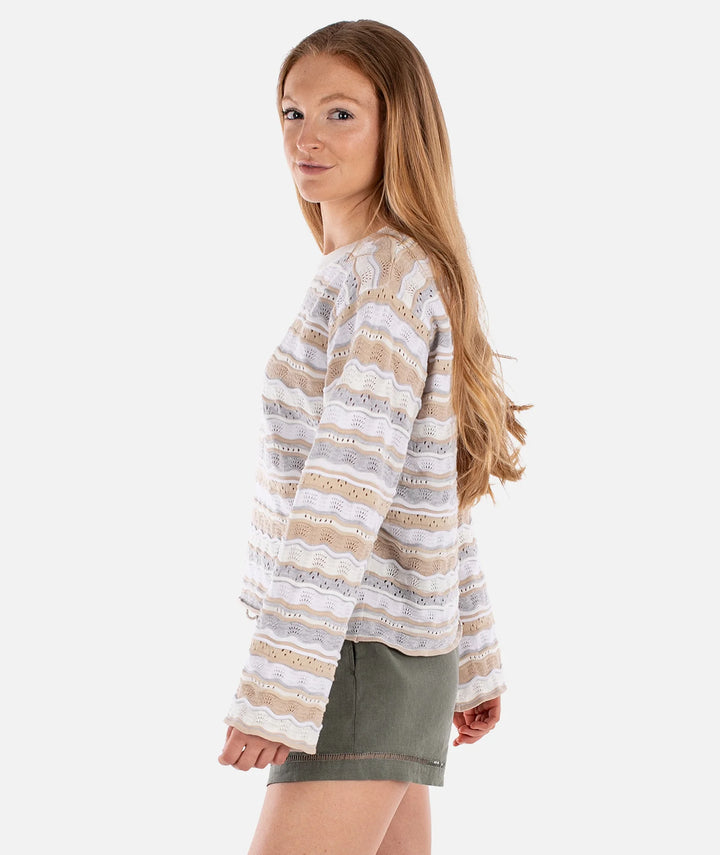 Lockwood Pointelle Sweater-Neutral