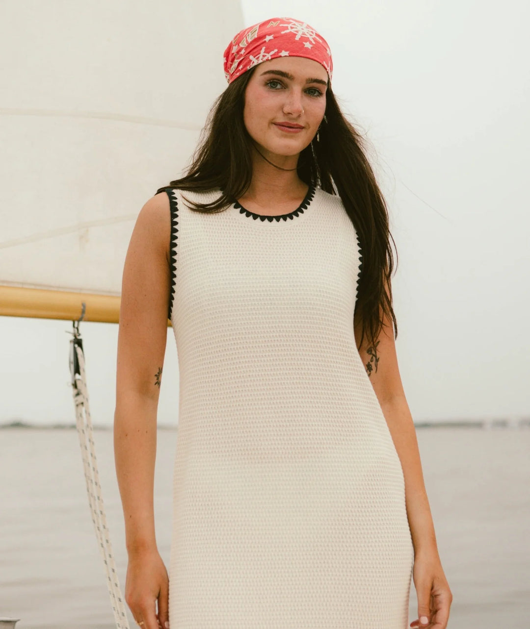 Bloom Knit Dress-Ivory