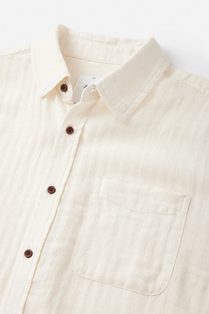 ALAN SOLID SHIRT-VINTAGE WHITE II