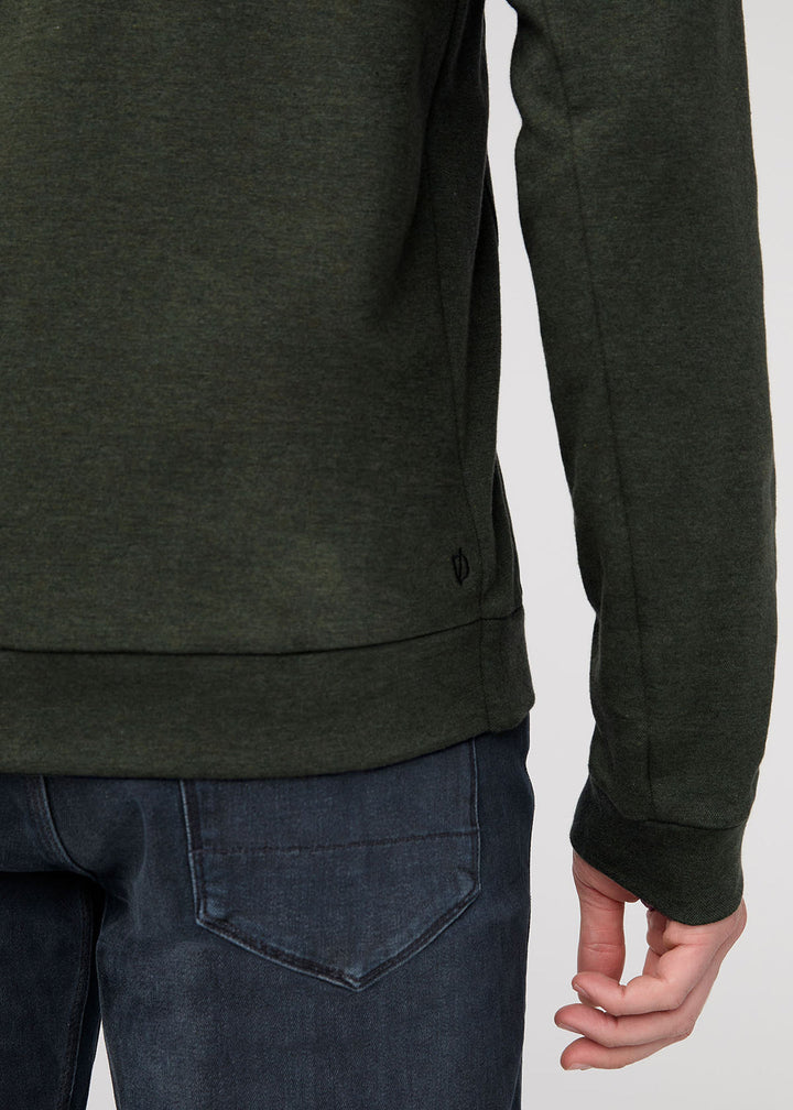 Performance Flannel Quarter Zip-Heather Peat
