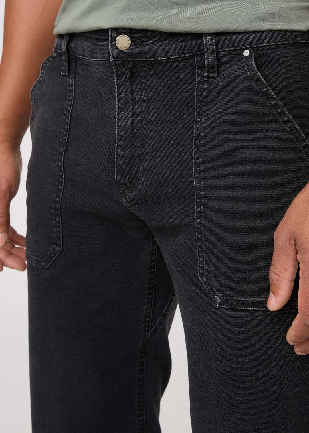 Stretch Canvas Utility Pant-Black