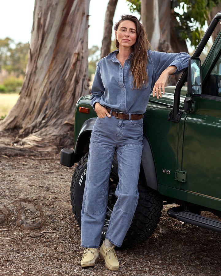 SMITH CORD PANT-WASHED MARINE