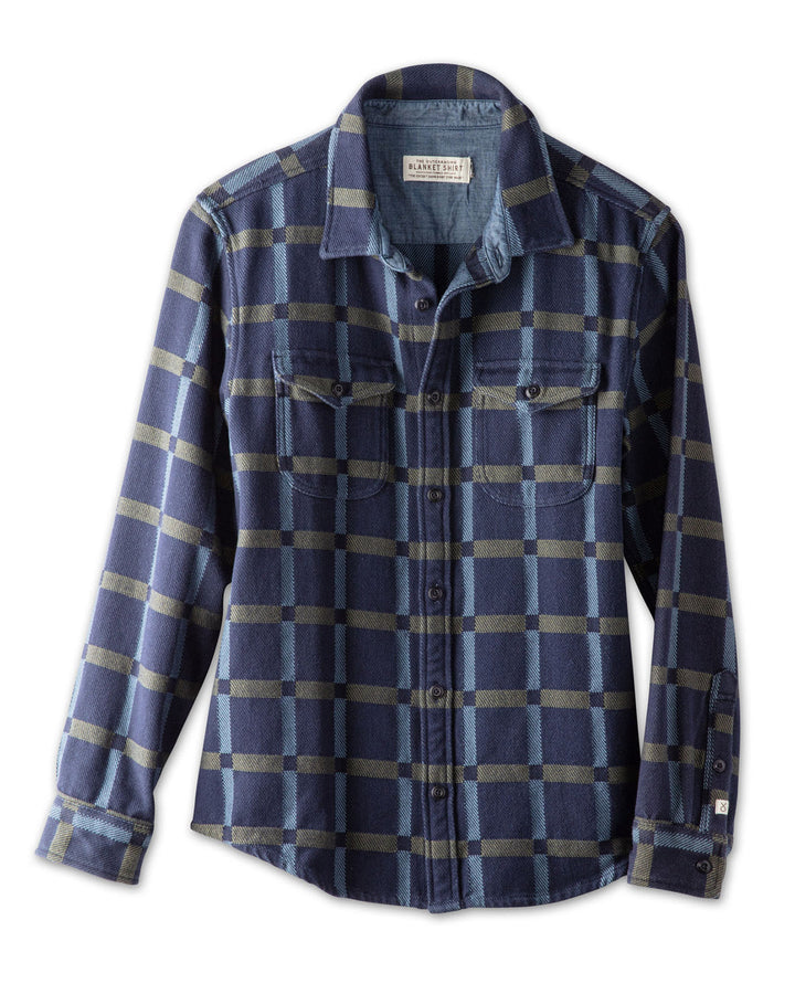BLANKET SHIRT-INDIGO SEA BRIDGE PLAID