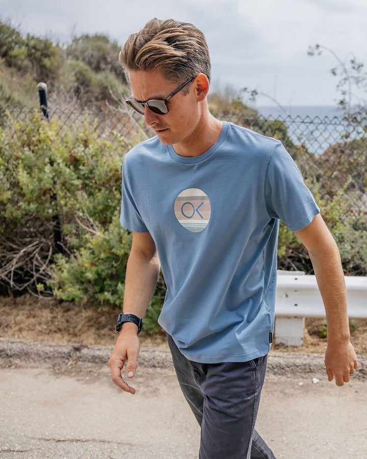 OK PATTERN DOT TEE-HAZY SEA