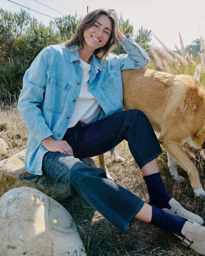 THE CANYON SHACKET-WORN INDIGO