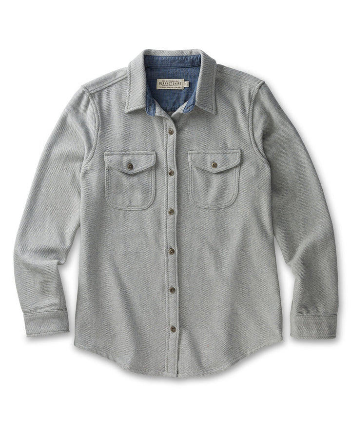 WOMEN'S BLANKET SHIRT-HEATHER GREY