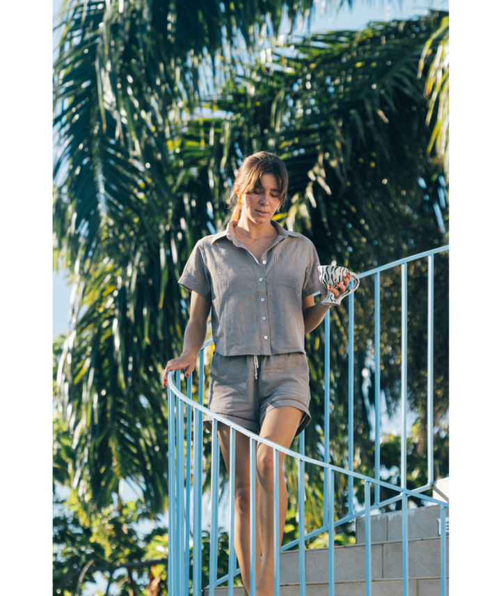 Cape Cod Jacquard Shirt-Brown
