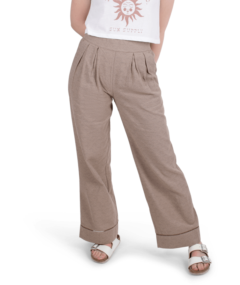 Montauk Jacquard Pant-Brown