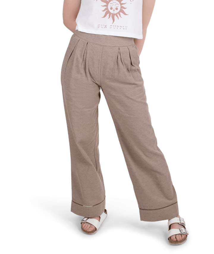 Montauk Jacquard Pant-Brown