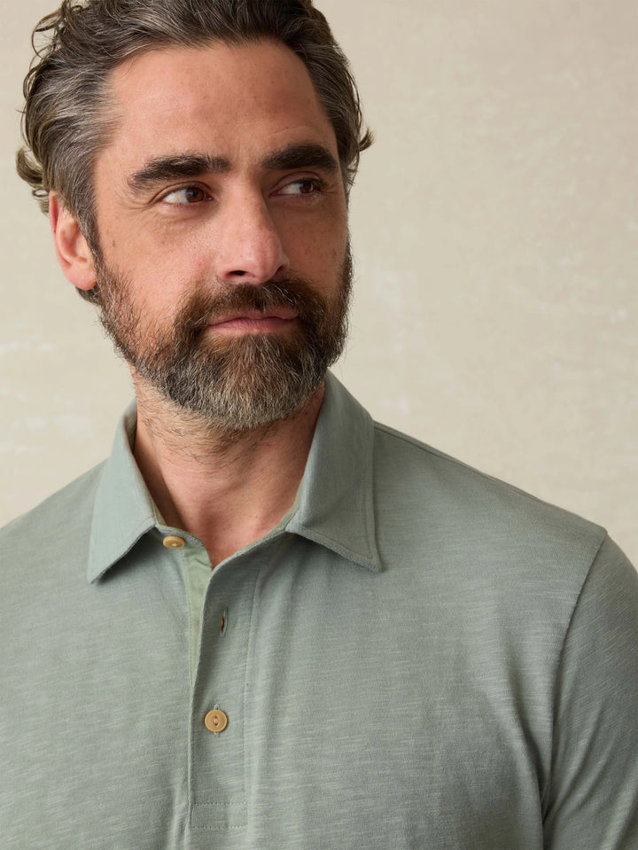 Sunwashed Tshirt Polo-sage creek