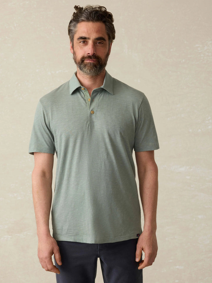 Sunwashed Tshirt Polo-sage creek