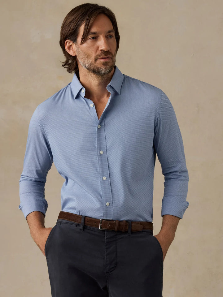the movement shirt-azure pincheck