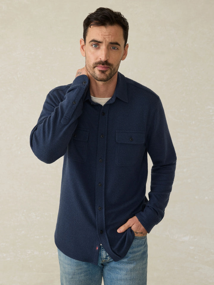 legend sweater shirt-brighton navy twill