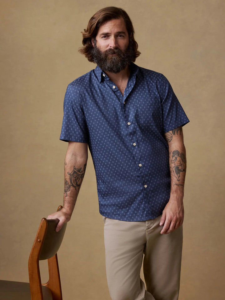 ss movement shirt-navy sky diamond