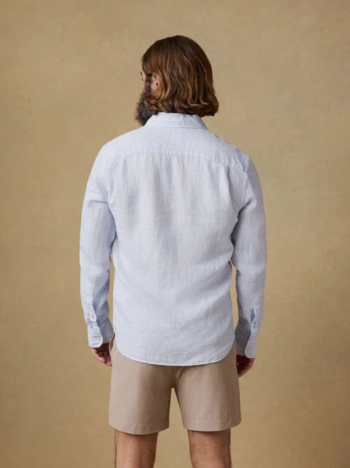 laguna linen shirt-summer classic stripe