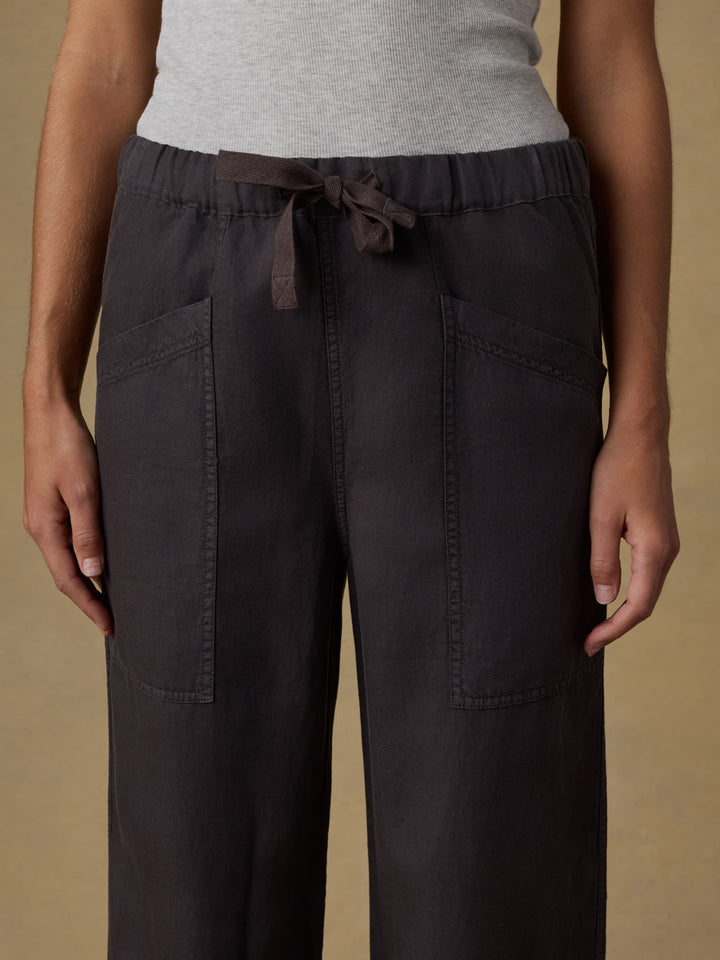 Topanga Drape Pant-washed black