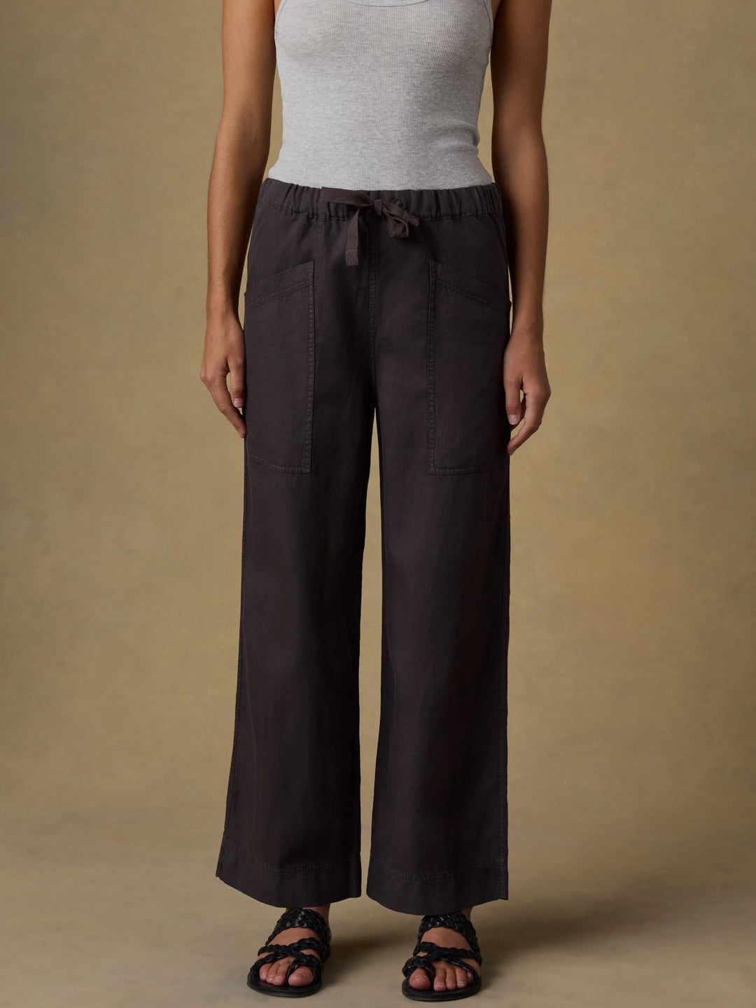 Topanga Drape Pant-washed black