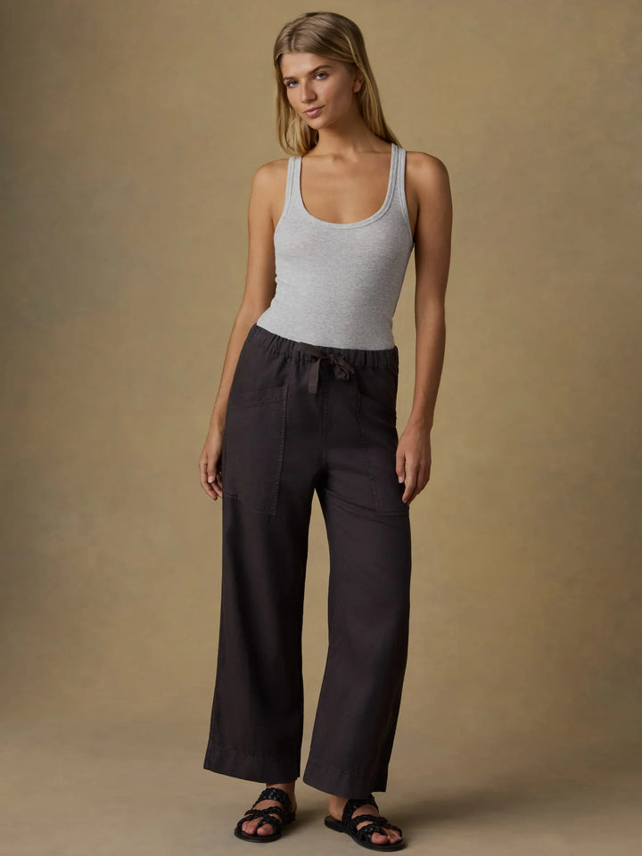 Topanga Drape Pant-washed black