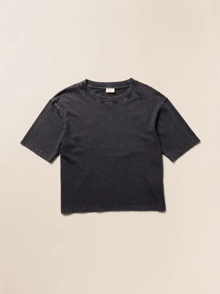 Recycled Cotton Vintage Tee-washed black