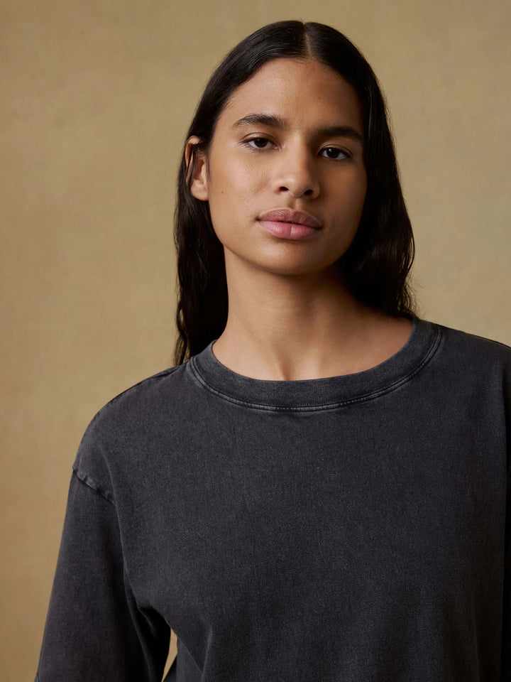 Recycled Cotton Vintage Tee-washed black