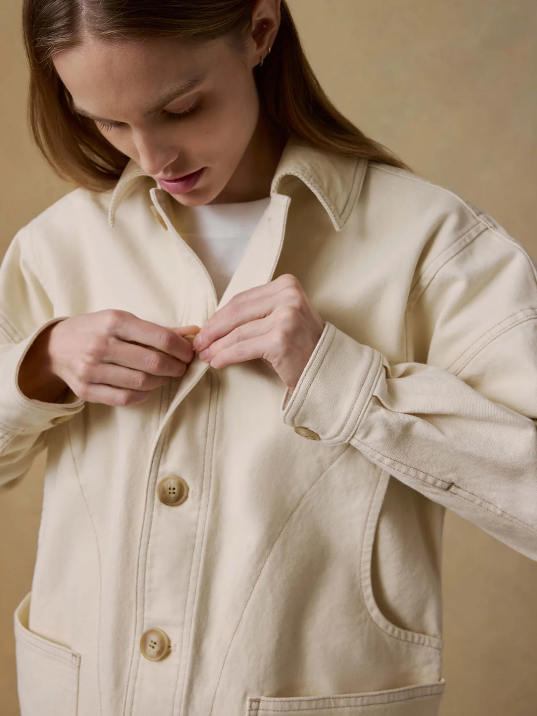 Sunwashed Canvas Chore Jacket-sea salt