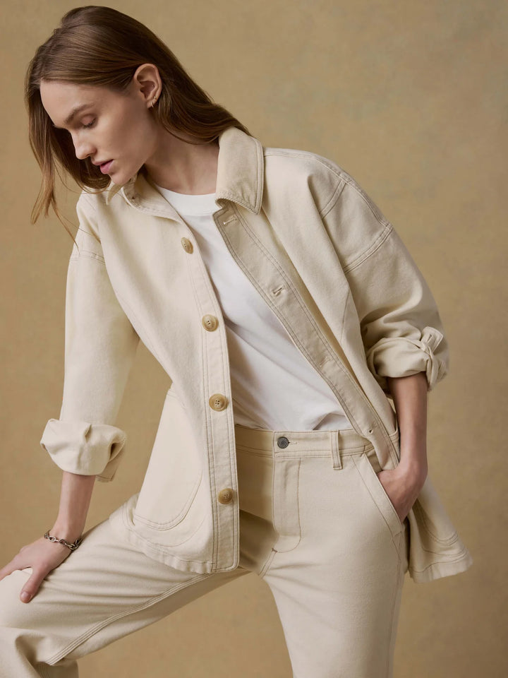 Sunwashed Canvas Chore Jacket-sea salt