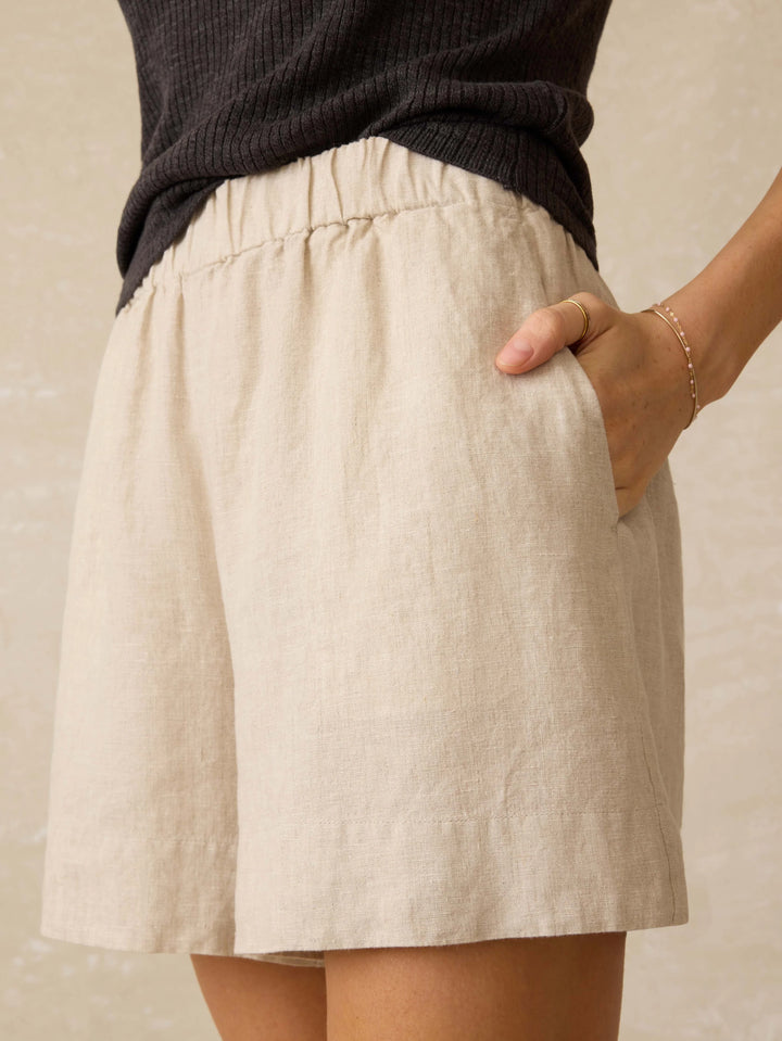 Laguna Linen Bayview Short-flax