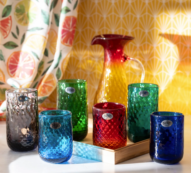 Small Diamond Optic Tumbler-Cerulean